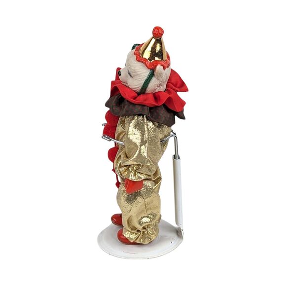 Vintage White Bear Clown Figurine: Collectible Toy Decor, 6.5" - Picture 3 of 6